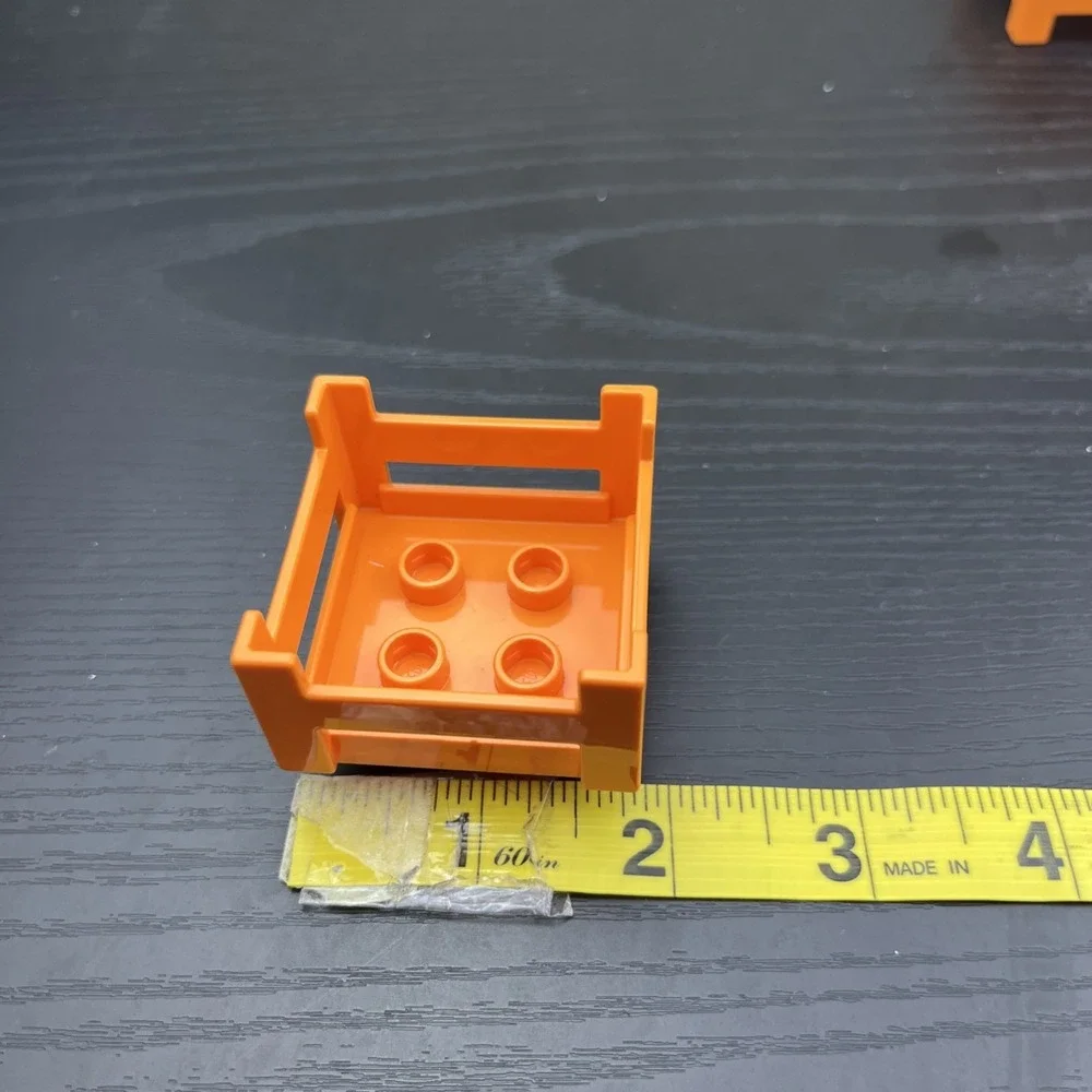 LEGO Duplo 6446 Crate Wooden Style Orange 4 x 4 lot of 3